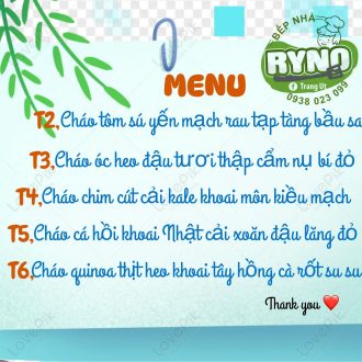 cháo dinh dưỡng cho bé - cháo sạch - không vị theo yêu cầu